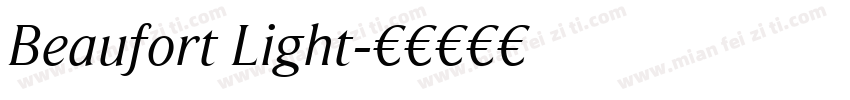 Beaufort Light字体转换